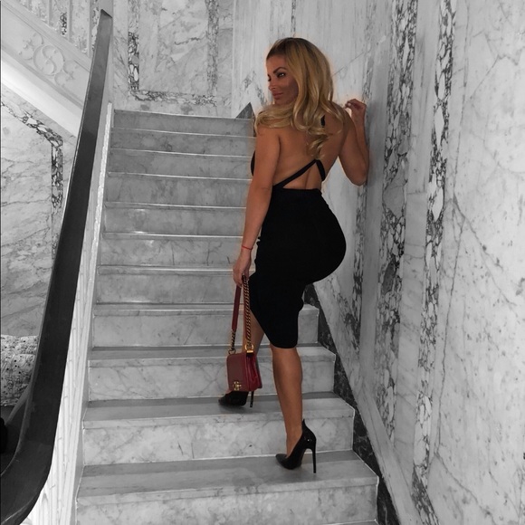 Naked Wardrobe black strapped in tight bodysuit - Picture 3 of 6